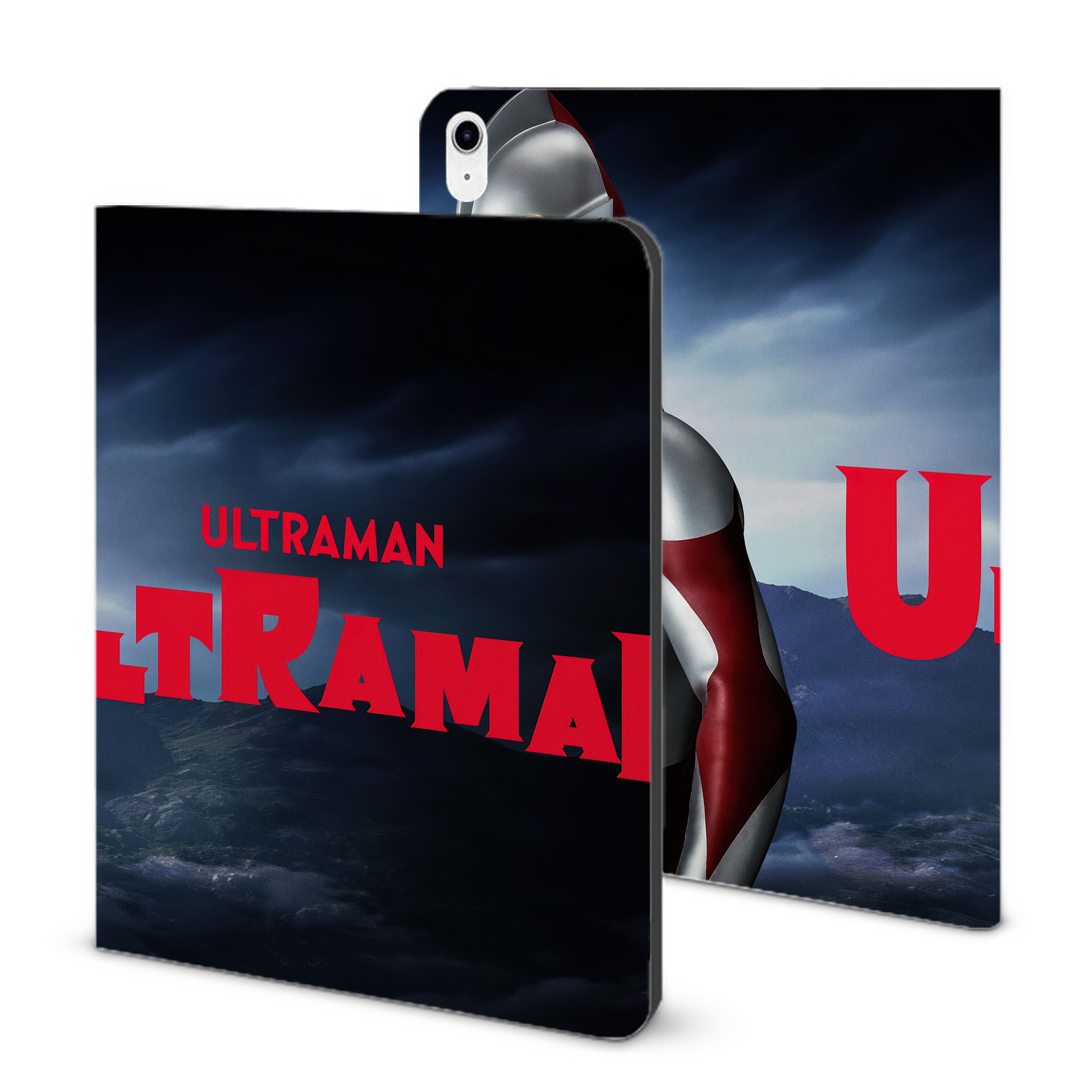 （画像用） ウルトラマン Ultraman IPad ケース ブック型 PUレザー TPU 耐衝撃 軽量 薄型 ペン収納なし 全面保護 IPad 各モデル対応